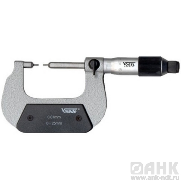 Микрометры Vogel гладкие со ступенчатыми колками