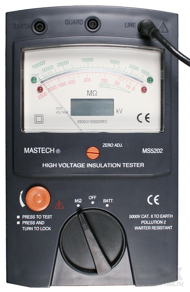 MS5202 — цифровой мегоомметр