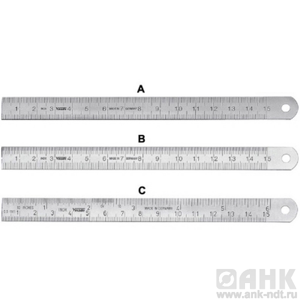 Линейки Vogel нержавеющие со считыванием слева направо