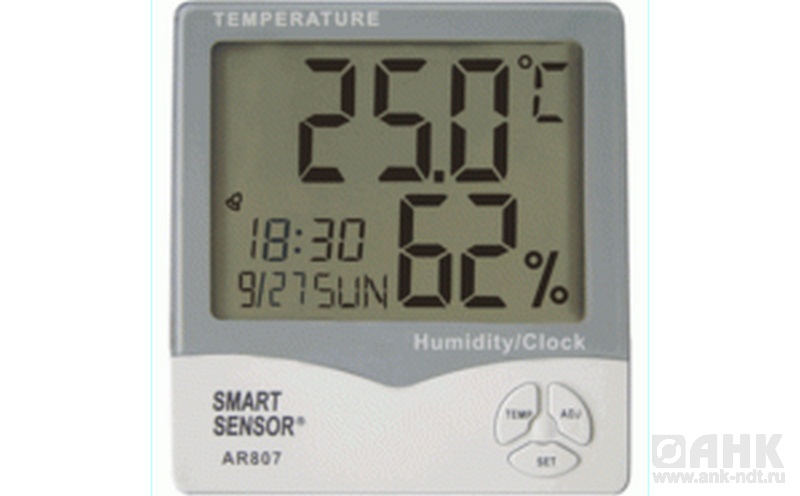 AR807 Цифровой влагомер-термометр