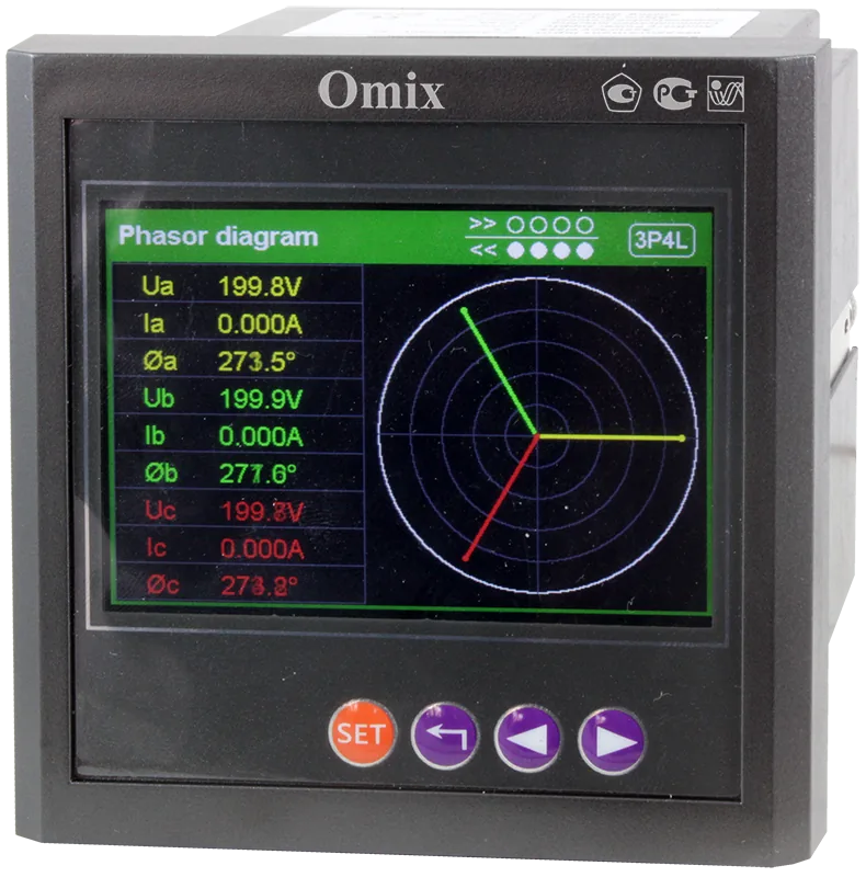 Анализатор параметров трехфазной сети Omix P99-MAY-3-3I420-RS485