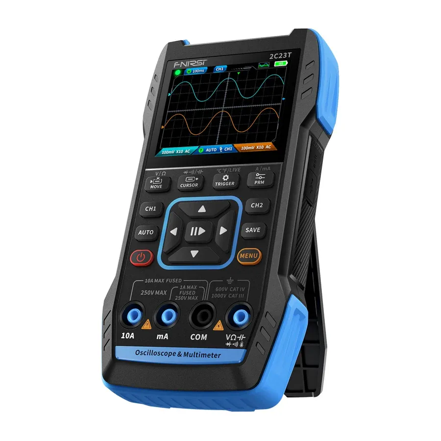 Осциллограф портативный двухканальный FNIRSI® 2C23T 3-в-1 10 МГц 50 МС/с DDS