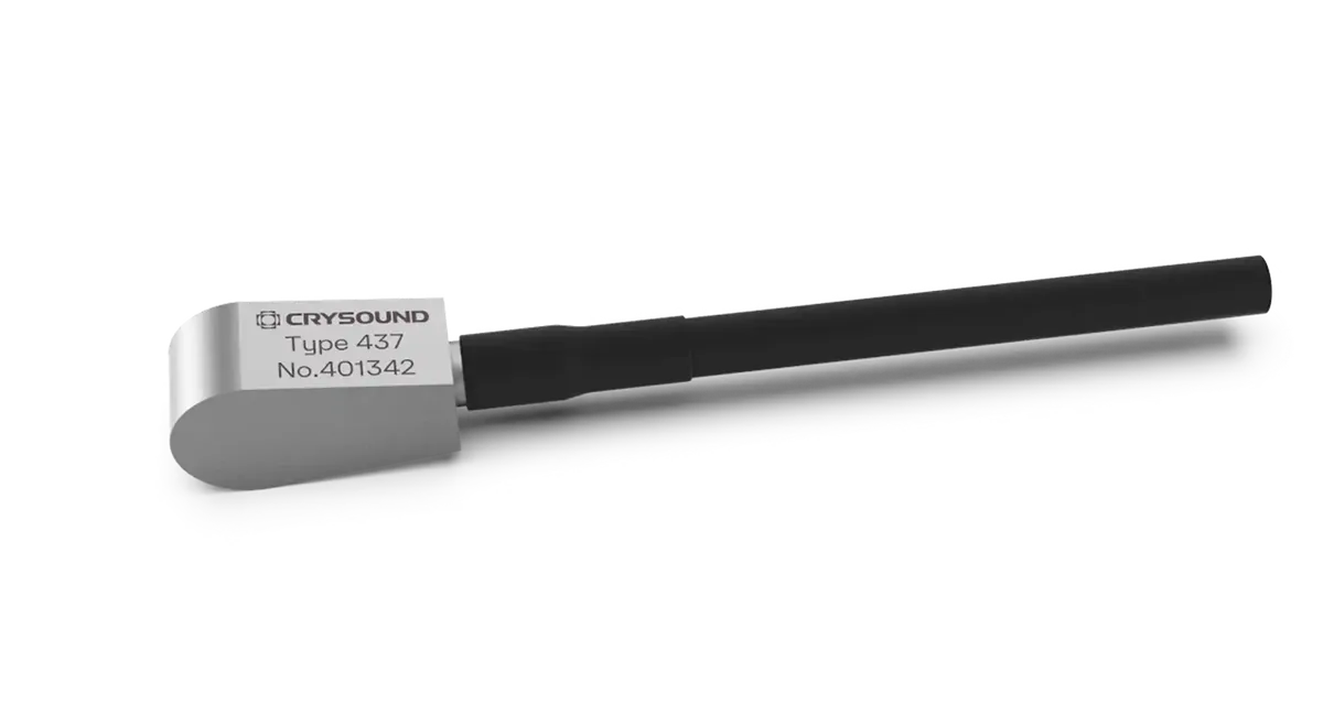Акселерометр CRYSOUND CRY437, 1 ось, 10 мВ/g, ±500 g pk, от 2 Гц до 8 кГц